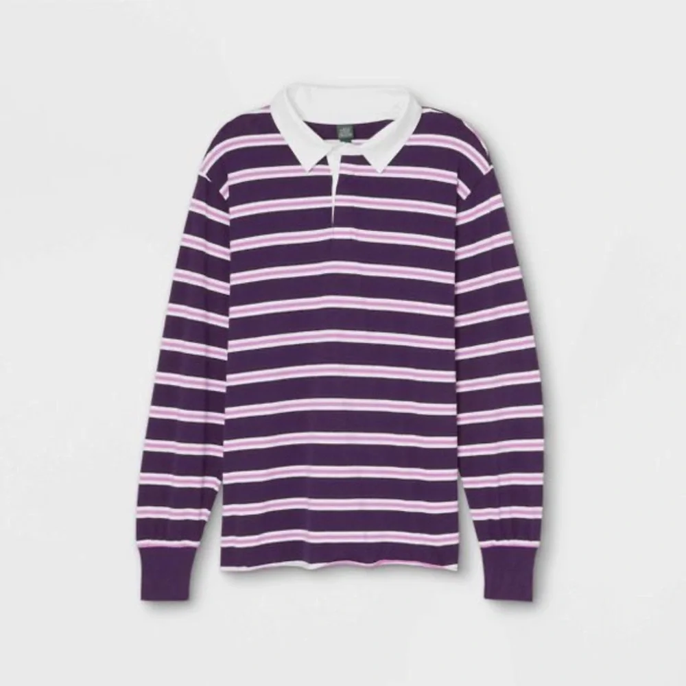 Wild Fable Long Sleeve Oversized Rugby Polo T-Shirt - Picture 2 of 7